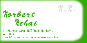 norbert nehai business card